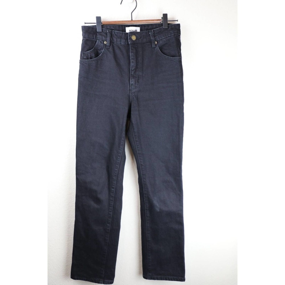 Mother Jeans Women 27 Black Denim Skinny Raw Fray Hem Classic The Looker High